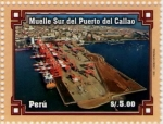 Stamps : America : Peru :  Muelle Sur Puerto del Callao 2011-05