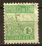 Stamps Cuba -  La Habana, la industria tabacalera. Recogida del tabaco.