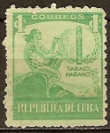 Stamps Cuba -  La Habana, la industria tabacalera. Nativos y puros.