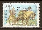 Stamps Norway -  Los potros nativos. Pony Fjord .