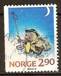 Sellos de Europa - Noruega -  Navidad. Ludvig leyendo una carta.