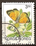 Sellos de Europa - Noruega -  Colias Hecla-norte de azufre amarillo (mariposa).