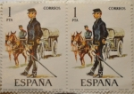 Stamps Spain -  Uniformes Militares - Oficial de Administración Militar 