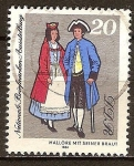Stamps Germany -   Exposición filatélica nacional - Hallore con su mujer -DDR.