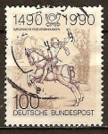 Stamps Germany -  500 años internacionales rutas postales en Europa.