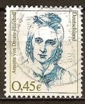 Stamps Germany -  Annette von Droste-Hülshoff (1797-1848) escritora y poetisa.