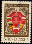 Stamps : Europe : Russia :  20º Aniversario del Pacto de Varsovia