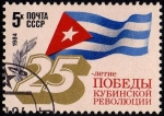 Stamps Russia -  25º Aniversario de la Revolución Cubana