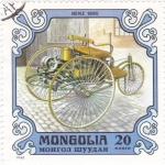 Sellos del Mundo : Asia : Mongolia : coches antiguos- Benz 1885