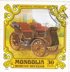 Sellos de Asia - Mongolia -  coches antiguos-motorcar president 1897