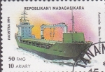 Sellos de Africa - Madagascar -  barco