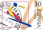 Stamps Spain -  deportes olímpicos de Bronce-esquí