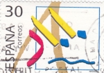 Stamps Spain -  deportes olímpicos de Bronce- natación