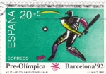 Sellos de Europa - Espa�a -  Pre-olímpica Barcelona 92 -pelota vasca