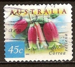 Stamps : Oceania : Australia :  "Correa reflexa" (fucsia nativo).