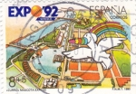 Sellos de Europa - Espa�a -  EXPO 92 - curro mascota expo