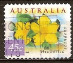 Stamps : Oceania : Australia :  "Scandens Hibbertia de indias"-Serpiente de vid.