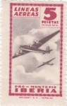 Stamps Spain -  lineas aéreas pro-montepío IBERIA