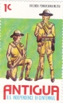 Stamps : America : Antigua_and_Barbuda :  fusileros de pensylvania milicia