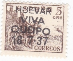 Sellos de Europa - Espa�a -  el Cid-  HUEVAR VIVA QUEIPO  18-7-37