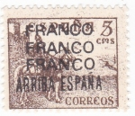 Sellos de Europa - Espa�a -  el Cid- FRANCO, FRANCO, FRANCO Arriba España