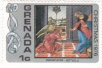 Stamps Grenada -  christmas 1976-anunciación -botticelli
