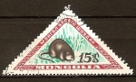 Stamps : Asia : Mongolia :  Rata almizclera.