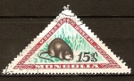 Sellos del Mundo : Asia : Mongolia : Rata almizclera.