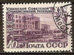 Stamps : Europe : Russia :  25a Aniv de la República Socialista Soviética de Uzbekistán.
