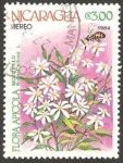Stamps Nicaragua -  1056 - flor bidens pilosa