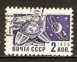 Sellos de Europa - Rusia -   Luna-9 de aterrizaje en la luna .
