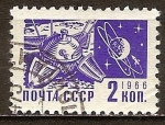 Stamps : Europe : Russia :   Luna-9 de aterrizaje en la luna .	