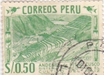 Sellos de America - Per -  andenes de pisac cusco sistema incaico para el cultivo del maiz