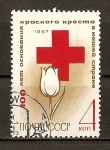 Sellos de Europa - Rusia -  Centenario de la Cruz Roja Nacional.
