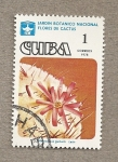 Stamps Cuba -  Jardín Botánico, flor de cactus