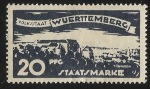 Stamps : Europe : Germany :  German States-Wurttemberg-View of Tubingen