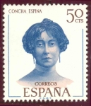 Sellos del Mundo : Europa : Espa�a : 1970 Literatos Españoles. Concha Espina - Edifil:1990