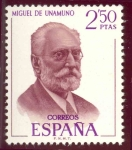 Stamps : Europe : Spain :  1970 Literatos Españoles. Miguel de Unamuno - Edifil:1994