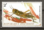 Stamps Rwanda -  ORNITHACERIS   CYANEA   IMPERIALIS