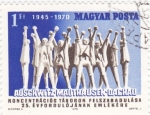 Stamps Hungary -  auschwitz-mauthausen-daghau, campos de concentración 1945-1970, 25 aniv.