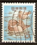 Stamps : Asia : Japan :  Los patos mandarín.
