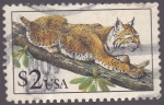 Stamps United States -  puma sobre arbol