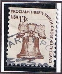 Sellos de America - Estados Unidos -  Scott  1595 campana de la libertad