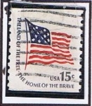 Stamps United States -  Scott  1618 Bandera Fort McHenry