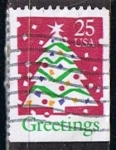 Sellos de America - Estados Unidos -  Scott  2515 Navidad Arbol