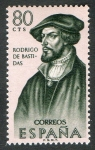 Sellos de Europa - Espa�a -  1376- Forjadores de América. Rodrigo de Bastidas ( 1475-1527 ).