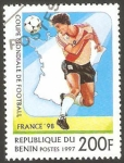 Sellos del Mundo : Africa : Benin : Mundial de fútbol Francia 98