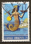 Sellos de Europa - Grecia -  Sirena (Historia de Islas del Mar Egeo de Exposiciones).