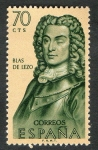 Stamps Spain -  1375-  Forjadores de América.Blas de Lezo ( 1687-1741 )
