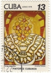 Stamps Cuba -  Pintores Cubanos.-Flores Amarillas.- Amelia Peláez